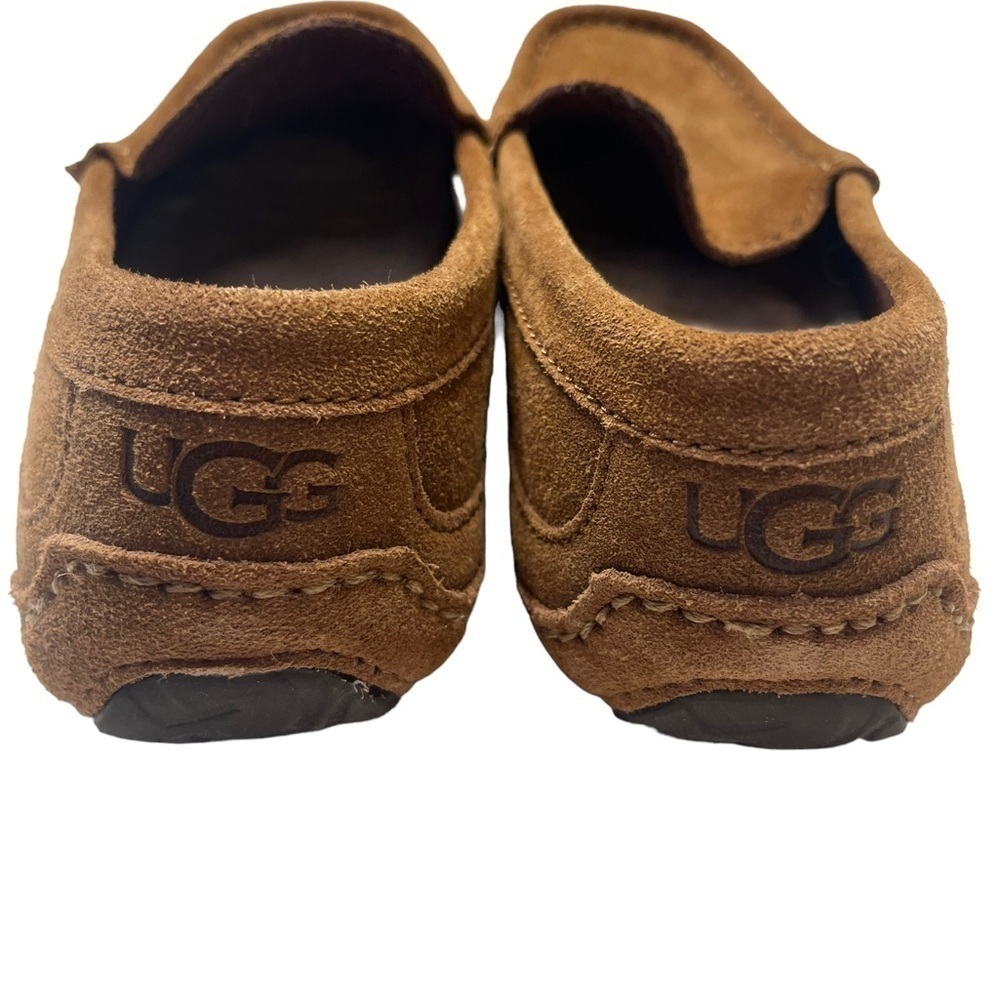 UGG Tan Faux Shearling‎ Lined Alder Suede Slippers - Picture 3 of 9
